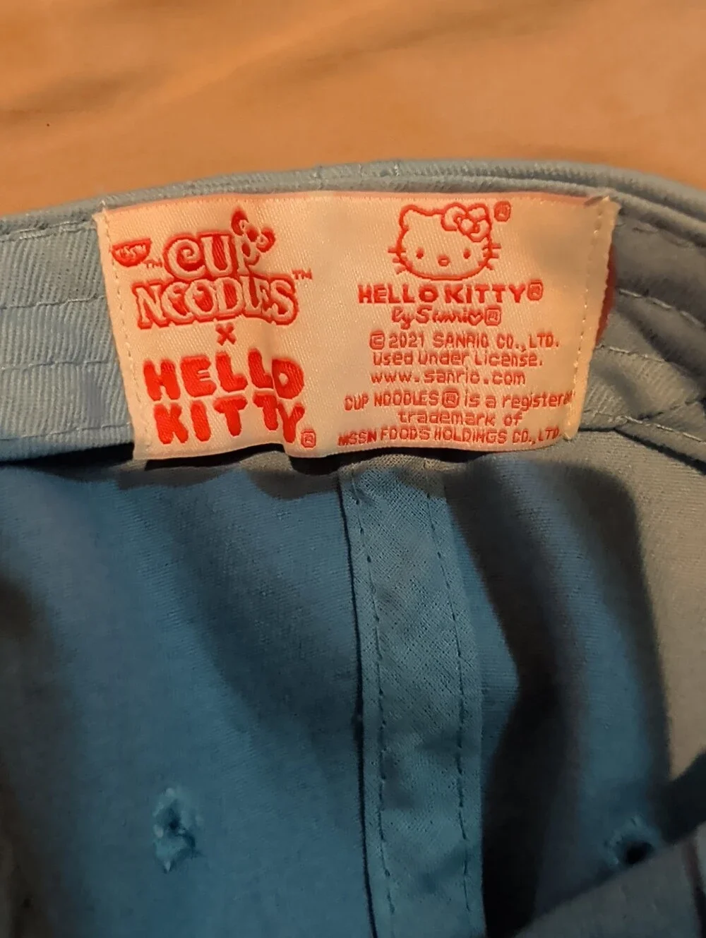 Hello Kitty x Cup Noodles Light Blue Baseball Cap